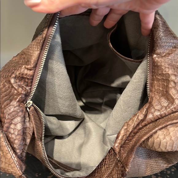 Mocha Python Hobo Bag - Picture 5 of 7